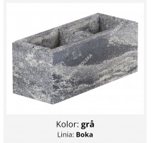Pustak ogrodzeniowy BOKA w kolorze GRA wym. 500/200/200mm