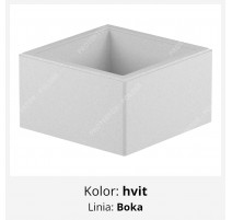 Pustak ogrodzeniowy BOKA w kolorze HVIT wym. 360/360/200mm
